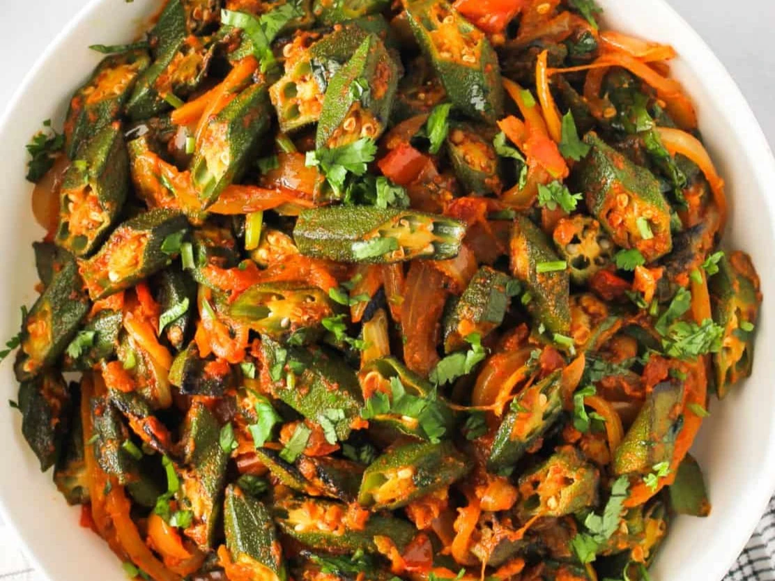 Bhindi Masala at Green Chili Delight in Calgary